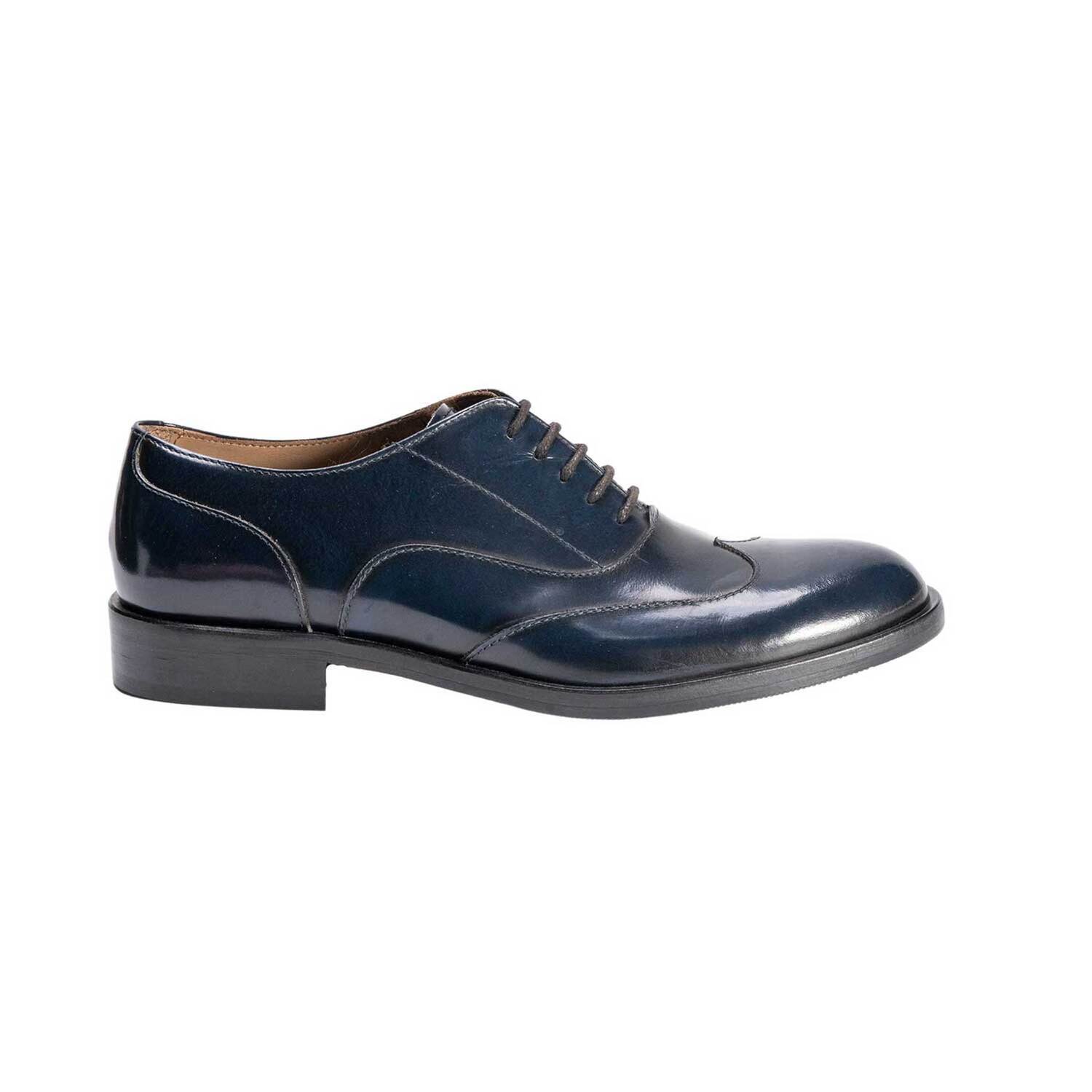 Sapato Feminino Oxford Couro Confortável Preto - Melilla - 664-02